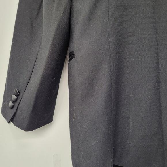 Vito Rufolo Vintage Black Satin Collar and‎ Button Tuxedo Blazer Jacket s44 - Picture 12 of 15